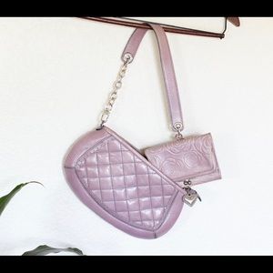 Brighton purse w/ matching wallet. Mauve Leather